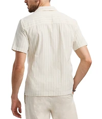 Buffalo David Bitton Salaman Camp Collar Button Front Stripe Top
