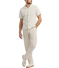 Buffalo David Bitton Salaman Camp Collar Button Front Stripe Top