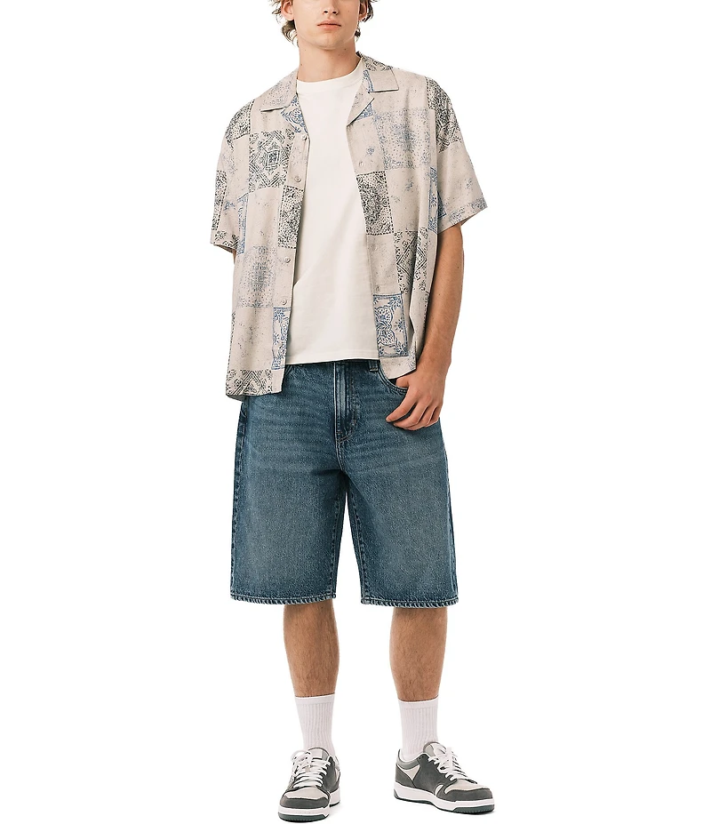 Buffalo David Bitton Short Sleeve Allover Patch Print Sandro Shirt