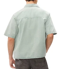 Buffalo David Bitton Short Sleeve Shiro Vertical Stripe Pattern Shirt