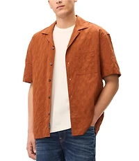 Buffalo David Bitton Short Sleeve Subtle Textured Pattern Sonix Shirt
