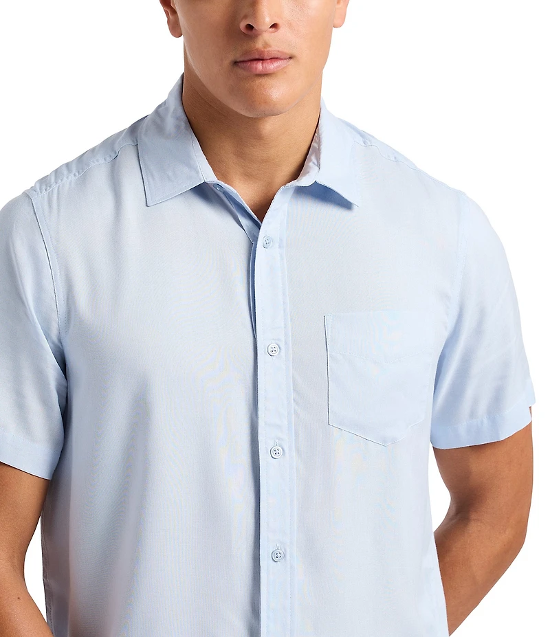 Buffalo David Bitton Sirilo Solid Short Sleeve Woven Shirt