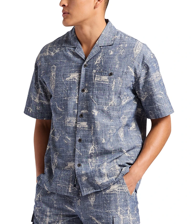 Buffalo David Bitton Sonix Printed Short Sleeve Woven Shirt