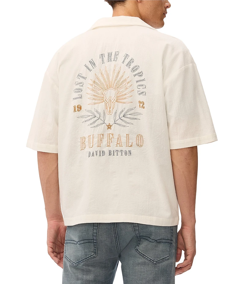 Buffalo David Bitton Tropical Short Sleeve Slate Shirt