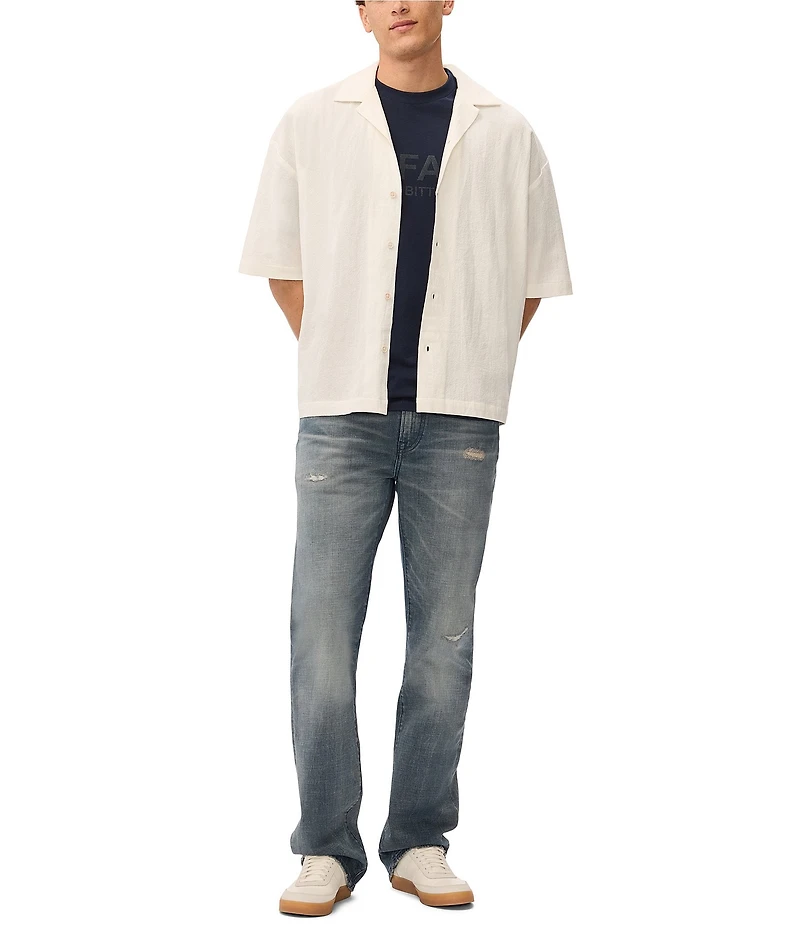Buffalo David Bitton Tropical Short Sleeve Slate Shirt