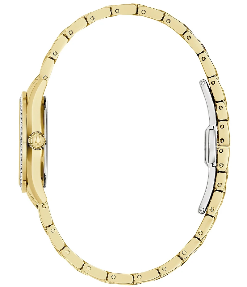 Bulova Crystal Collection Women's Gold Tone Quartz Analog Bracelet Watch