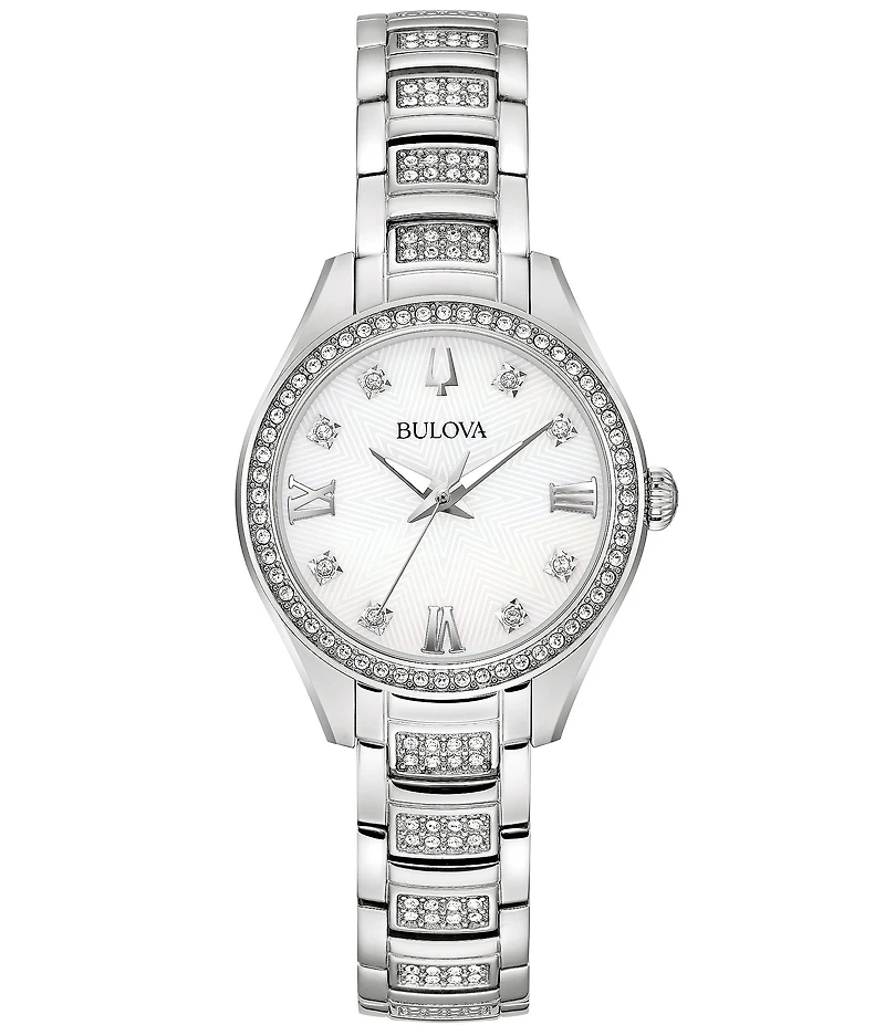 Bulova Crystal Collection Women's Quartz Analog Bracelet Watch