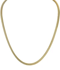 Bulova Men's 14K Gold Square Snake Chain Necklace