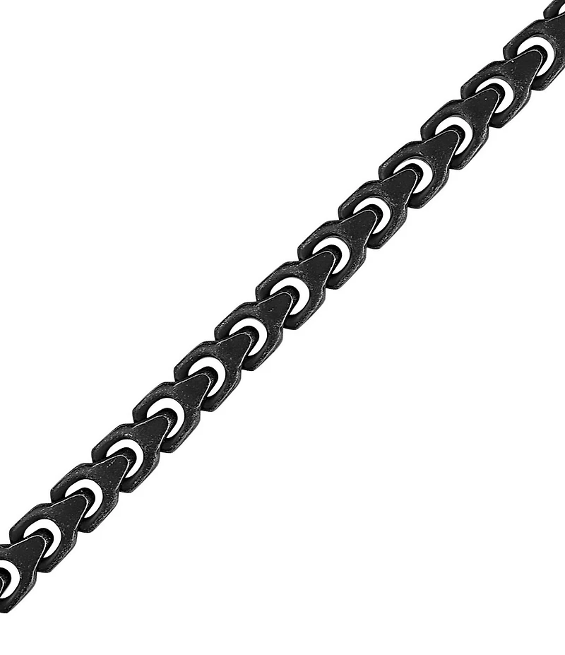 Bulova Men's Tone Stainless Steel Chain Bracelet