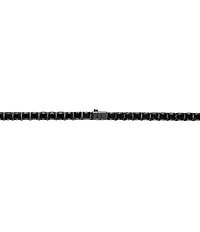 Bulova Men's Black Tone Sterling Silver Tennis Chain Necklace