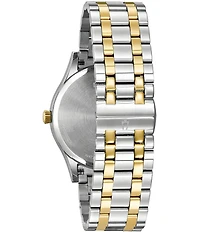 Bulova Men's Blue Dial Diamond Two Tone Stainless Steel Bracelet Watch