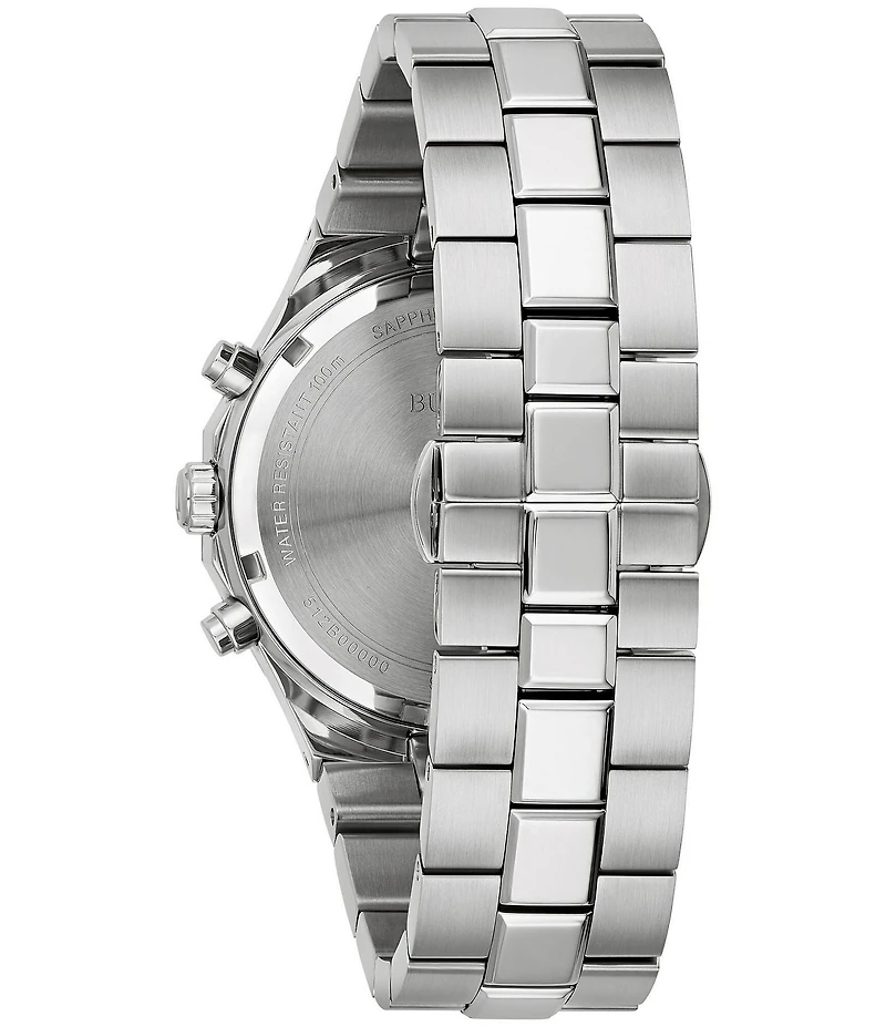 Bulova Men's Classic Dodecagon Chronograph Stainless Steel Bracelet Watch