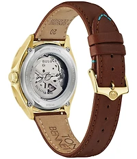 Bulova Men's Classic Automatic Brown Leather Strap Watch