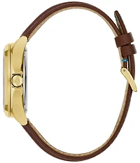 Bulova Men's Classic Automatic Brown Leather Strap Watch