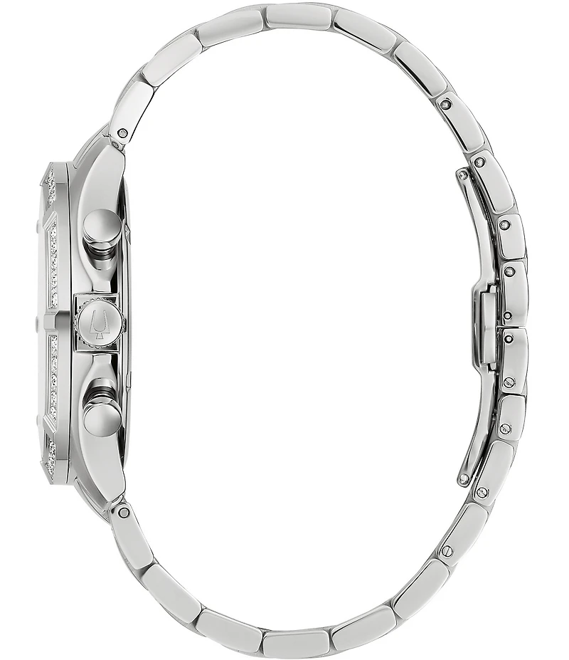 Bulova Men's Classic Diamond Chronograph Stainless Steel Bracelet Watch