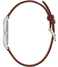 Bulova Men's Classic Three Hand Mechanical Automatic Leather Strap Watch