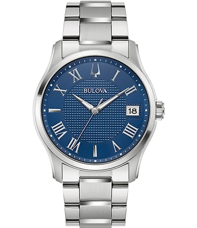 Bulova Men's Classic Wilton Quartz Analog Stainless Steel Bracelet Watch