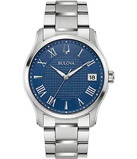 Bulova Men's Classic Wilton Quartz Analog Stainless Steel Bracelet Watch