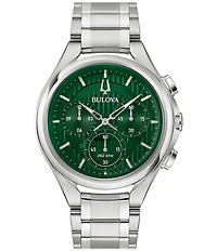 Bulova Men's Curv Dress Chronograph Stainless Steel Bracelet Watch