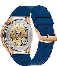 Bulova Men's Curve Chronograph Blue Strap Watch
