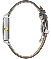 Bulova Men's Frank Sinatra 'My Way' Quartz Gray Leather Strap Watch