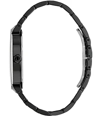 Bulova Men's Futuro Mechanical Automatic Modern Black Stainless Steel Bracelet Watch