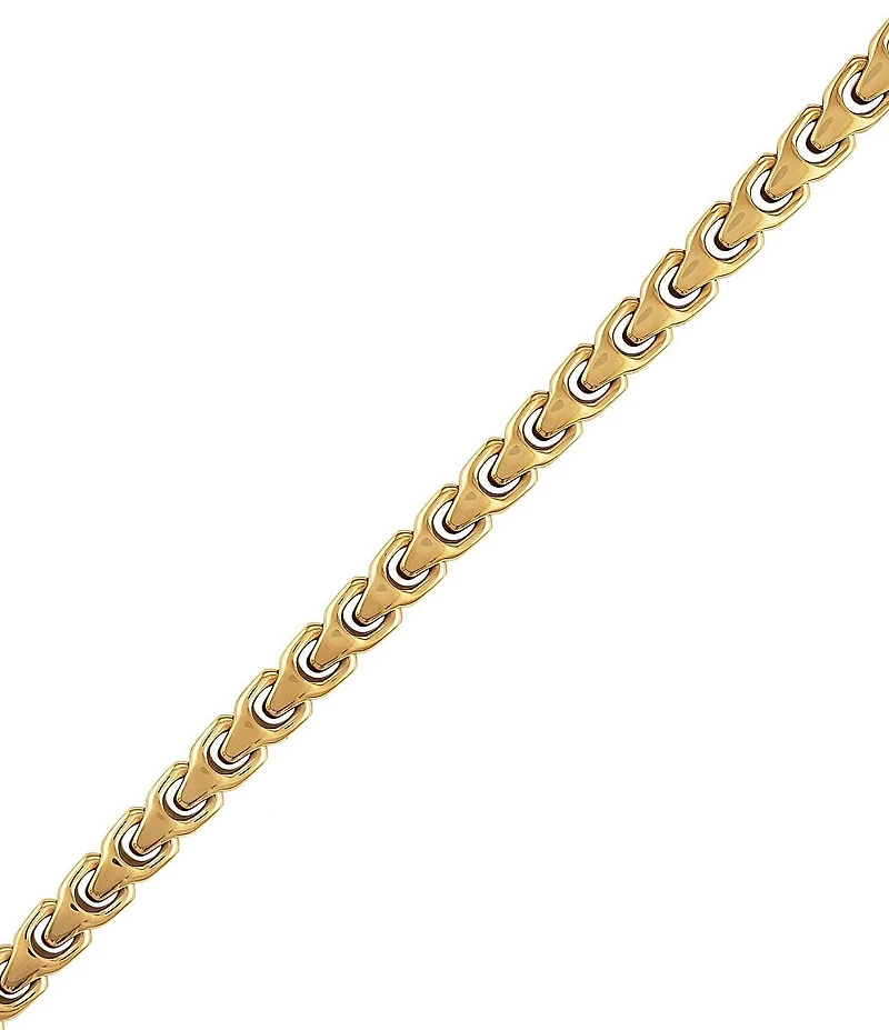 Bulova Men's Gold Tone Stainless Steel Chain Line Bracelet