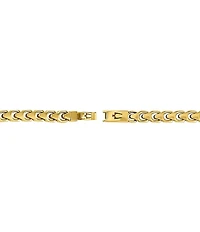 Bulova Men's Gold Tone Stainless Steel Chain Line Bracelet