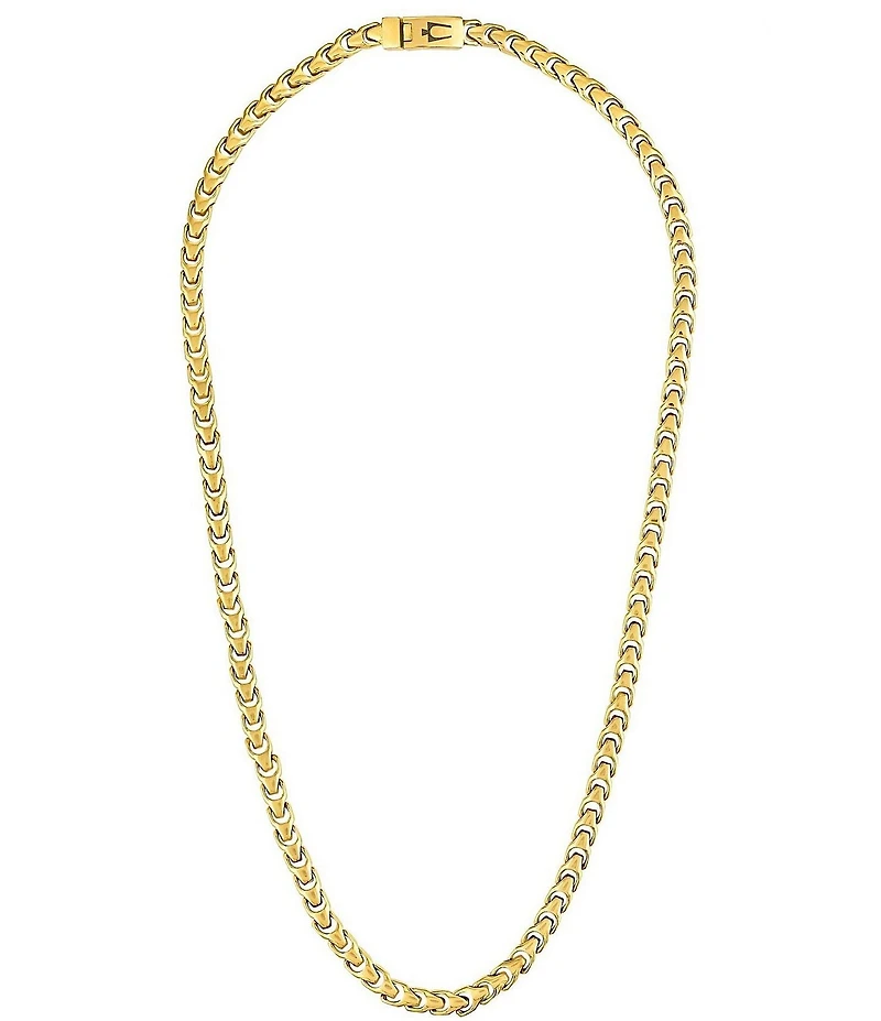 Bulova Men's Gold Tone Stainless Steel Chain Necklace