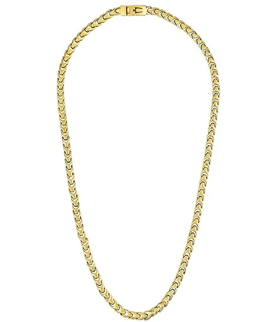 Bulova Men's Gold Tone Stainless Steel Chain Necklace