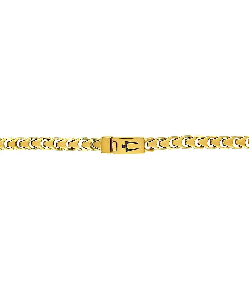 Bulova Men's Gold Tone Stainless Steel Chain Necklace