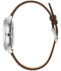 Bulova Men's Hudson Automatic Stitched Leather Strap Watch