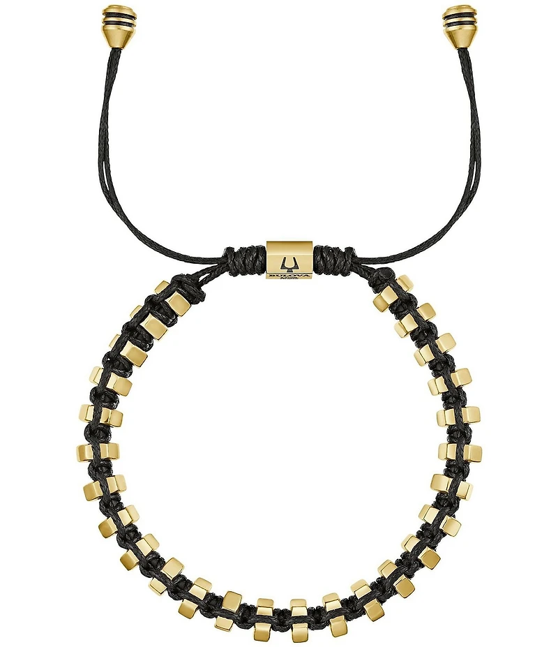 Bulova Men's IP Yellow Stainless Steel Bolo Adjustable Bracelet