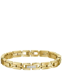 Bulova Men's IP Yellow Stainless Steel Link Chain Bracelet
