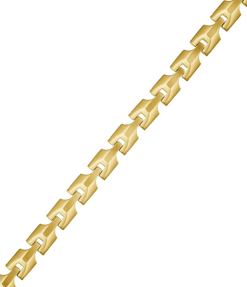 Bulova Men's IP Yellow Stainless Steel Link Chain Bracelet