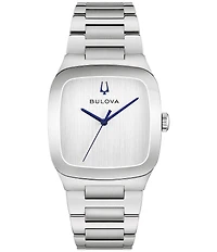 Bulova Men's Latin Grammy Three Hand Stainless Steel Bracelet Watch