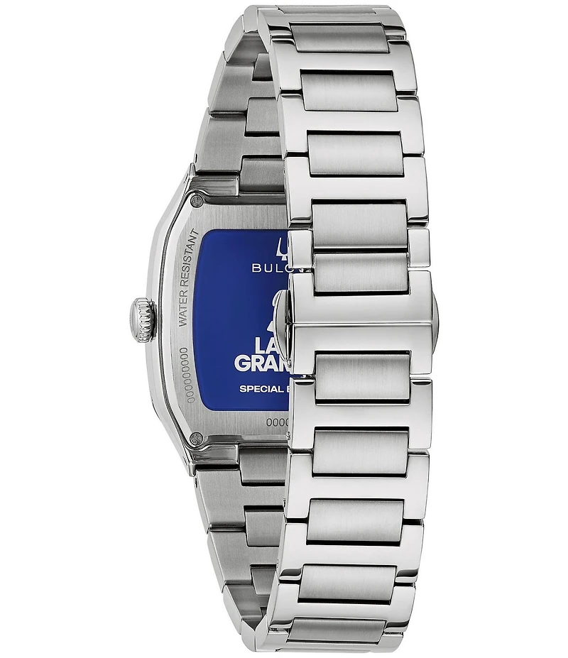 Bulova Men's Latin Grammy Three Hand Stainless Steel Bracelet Watch