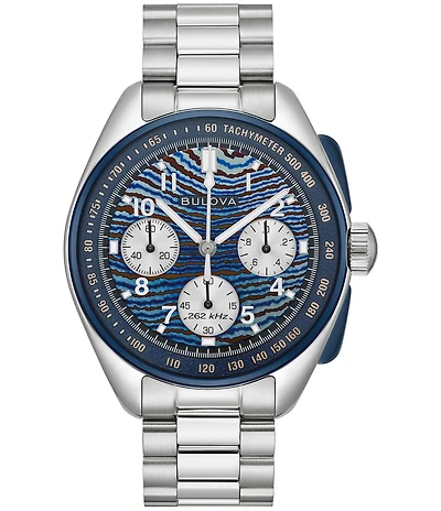Bulova Men's Lunar Pilot Timascus Chronograph Stainless Steel Bracelet Watch
