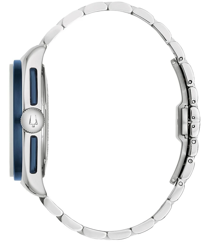 Bulova Men's Lunar Pilot Timascus Chronograph Stainless Steel Bracelet Watch