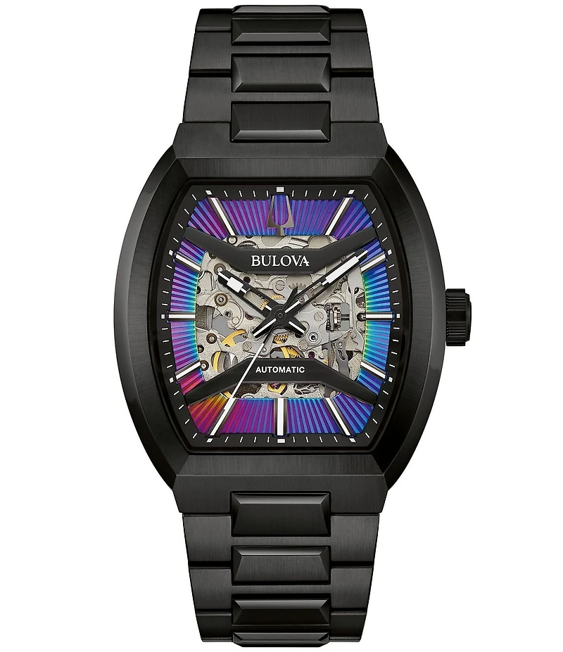 Bulova Men's Maquina Automatic Black Tone Stainless Steel Bracelet Watch