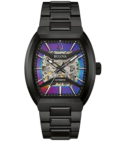 Bulova Men's Maquina Automatic Black Tone Stainless Steel Bracelet Watch