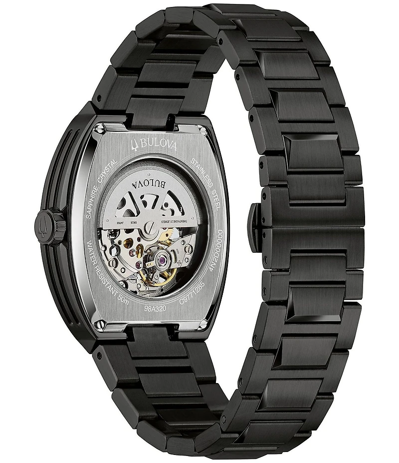 Bulova Men's Maquina Automatic Black Tone Stainless Steel Bracelet Watch