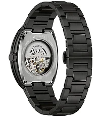 Bulova Men's Maquina Automatic Black Tone Stainless Steel Bracelet Watch