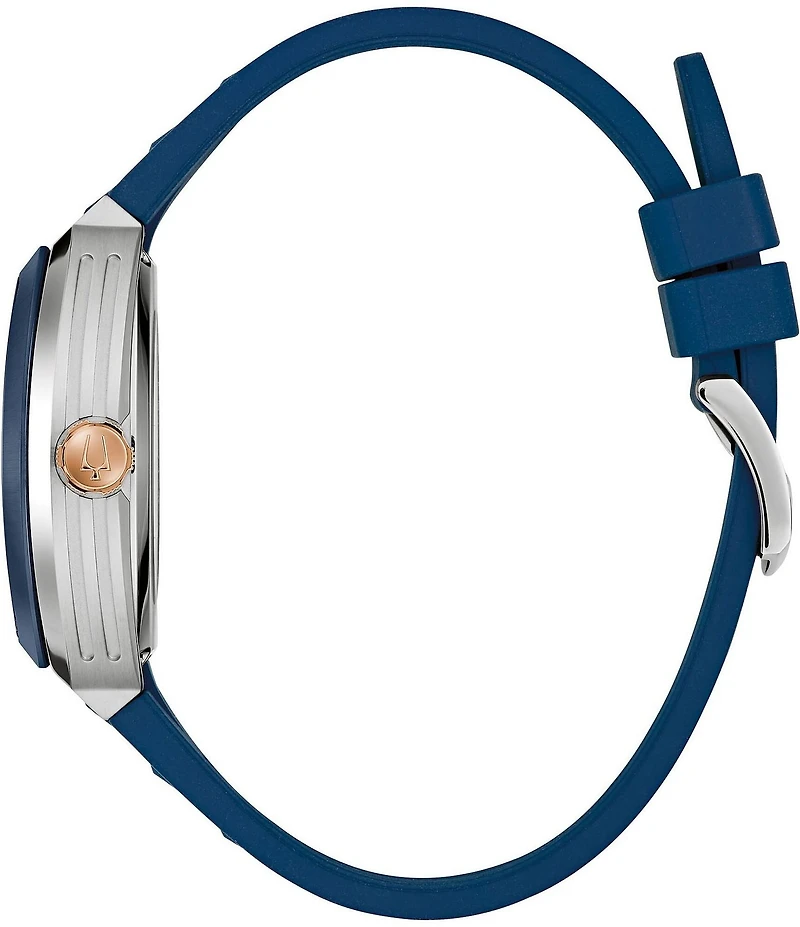 Bulova Men's Maquina Automatic Blue Strap Watch