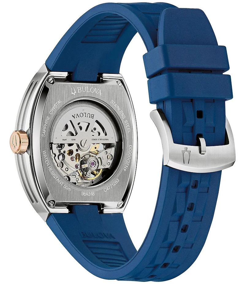 Bulova Men's Maquina Automatic Blue Strap Watch