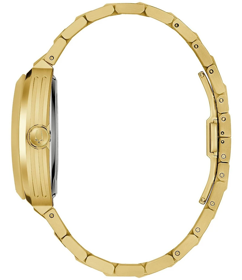Bulova Men's Maquina Automatic Gold Tone Stainless Steel Bracelet Watch