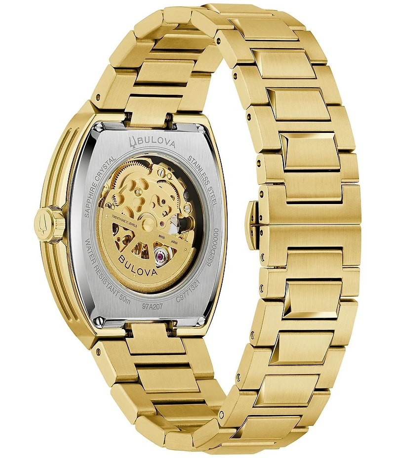 Bulova Men's Maquina Automatic Gold Tone Stainless Steel Bracelet Watch