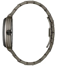 Bulova Men's Maquina Automatic Grey Tone Stainless Steel Bracelet Watch