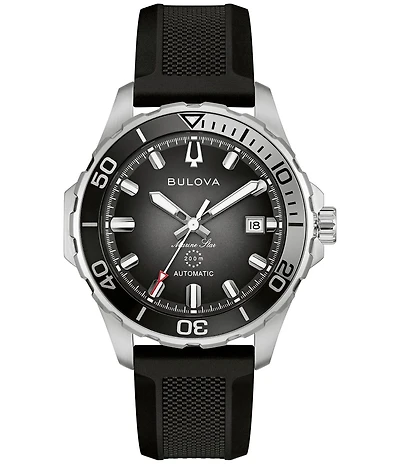 Bulova Men's Marine Automatic Black Strap Watch