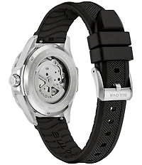 Bulova Men's Marine Automatic Black Strap Watch